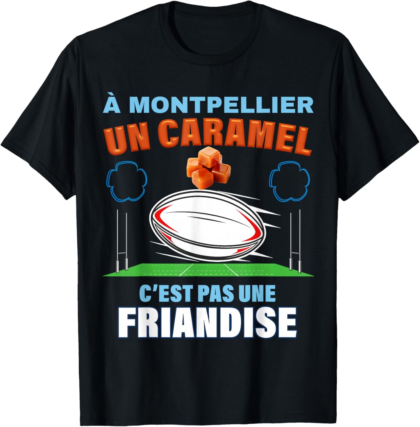 Montpellier Caramel Rugby Humour MHR Men Women Child T-Shirt - T-Shirt | Black
