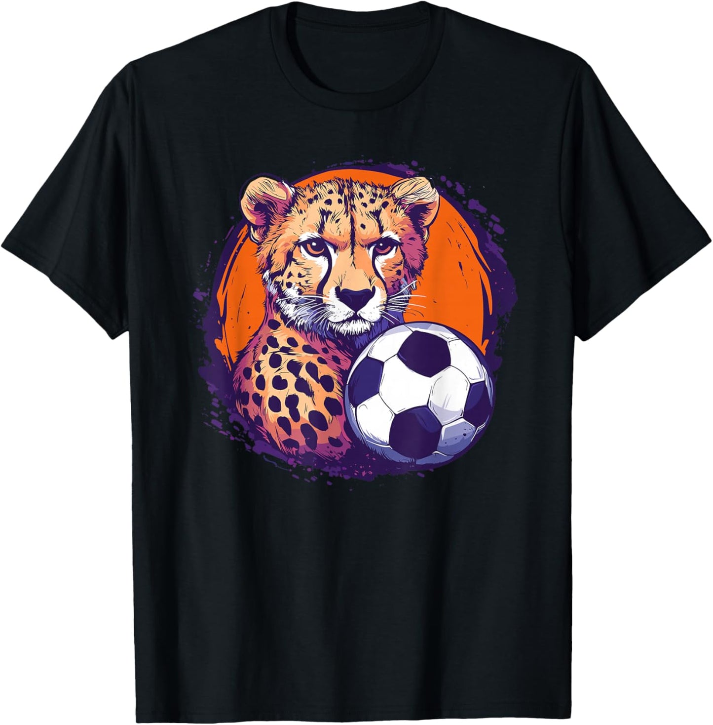 Cheetah Soccer Spirit T-Shirt - T-Shirt | Black