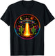 Retro UFO Desert Colorful Vibrant Aliens Conspiracy Lover T-Shirt - T-Shirt | Black