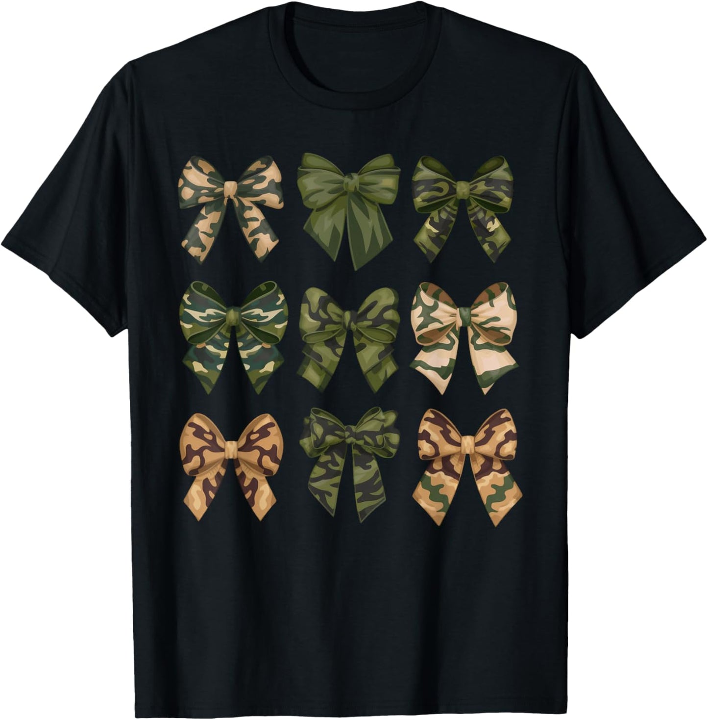 Camo Coquette Bow Duck Hunt Duck Hunting Women T-Shirt - T-Shirt | Black