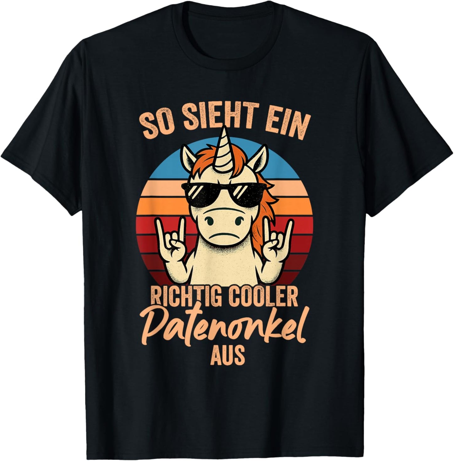 So sieht EIN Richtig Cooler Patenonkel Aus T-Shirt - T-Shirt | Black