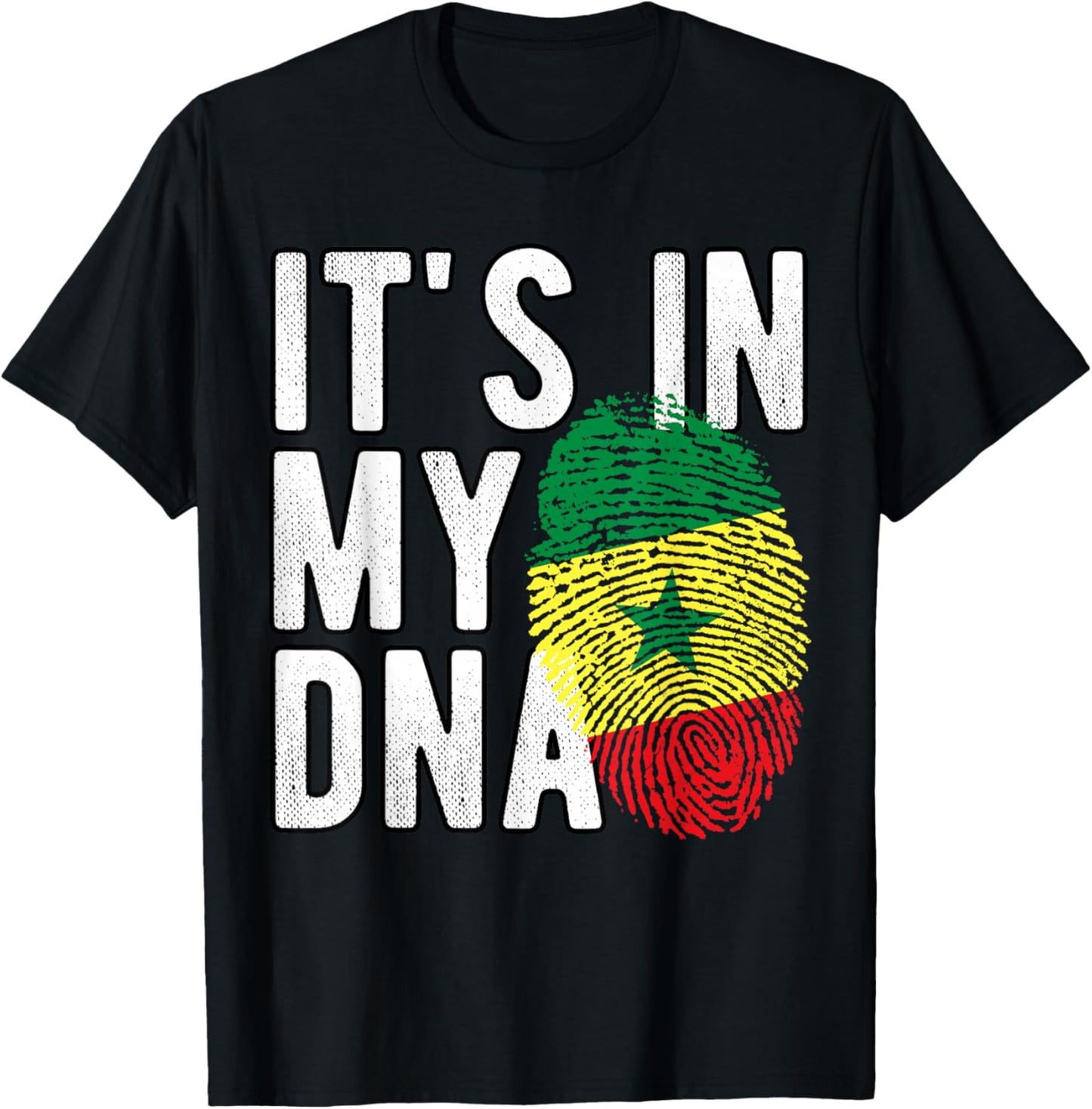 It's in My DNA Senegalese National Flag Senegal Heritage T-Shirt - T-Shirt | Black