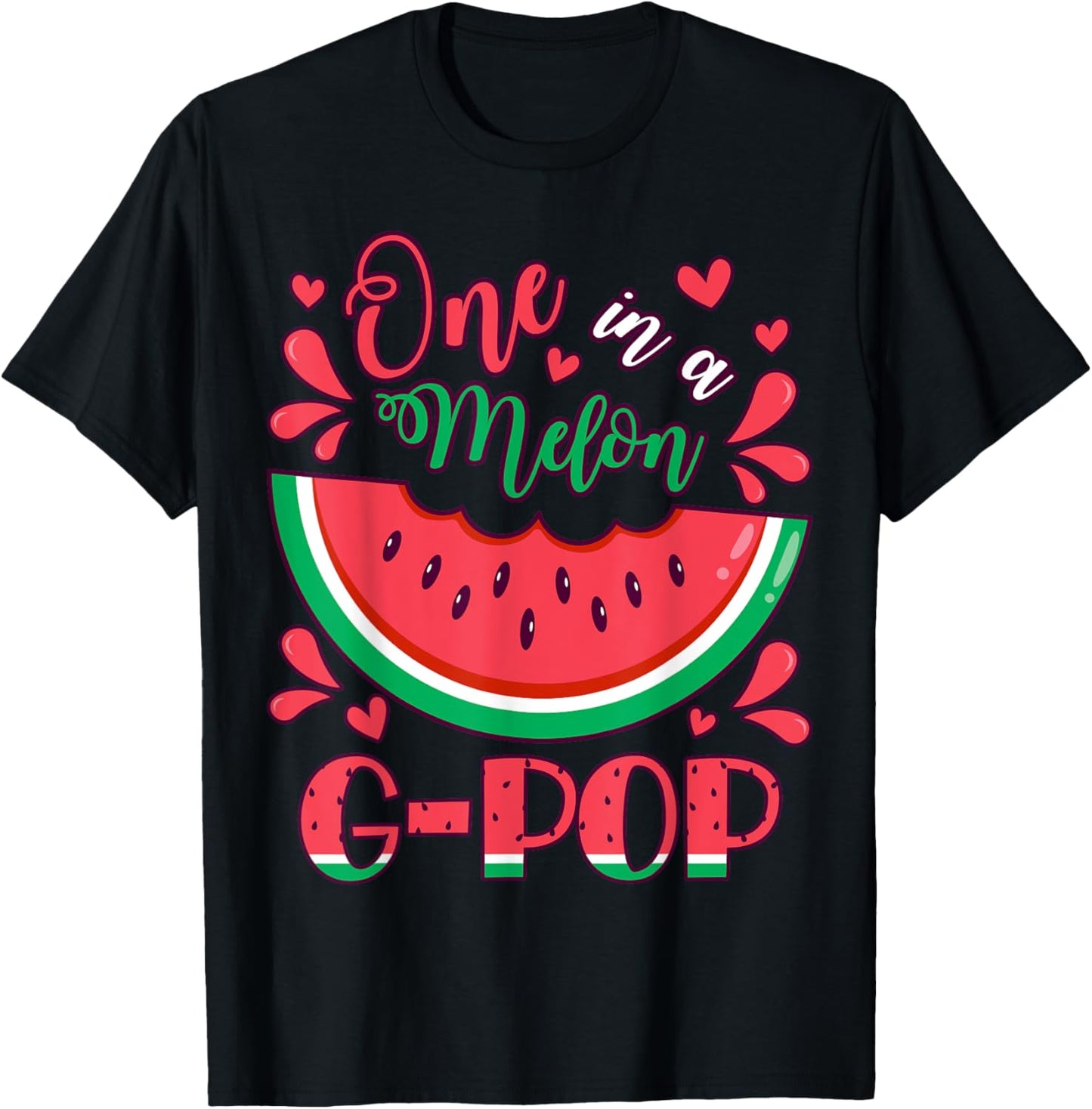 One in a Melon G-Pop Birthday Party Matching Family Group T-Shirt - T-Shirt | Black