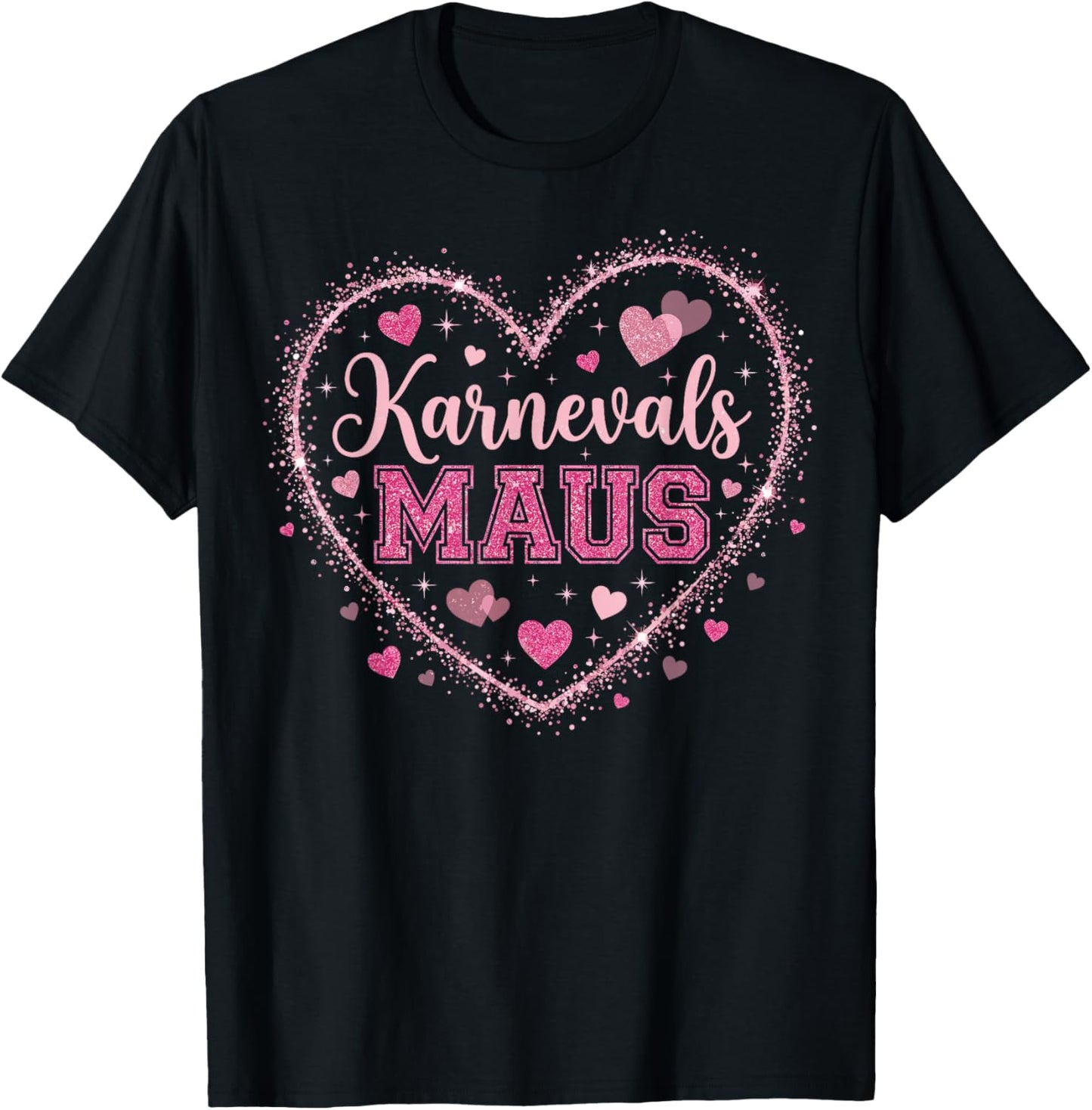 Carnival Mouse Heart Pink Carnival Mouse Cologne Alaaf T-Shirt - T-Shirt | Black