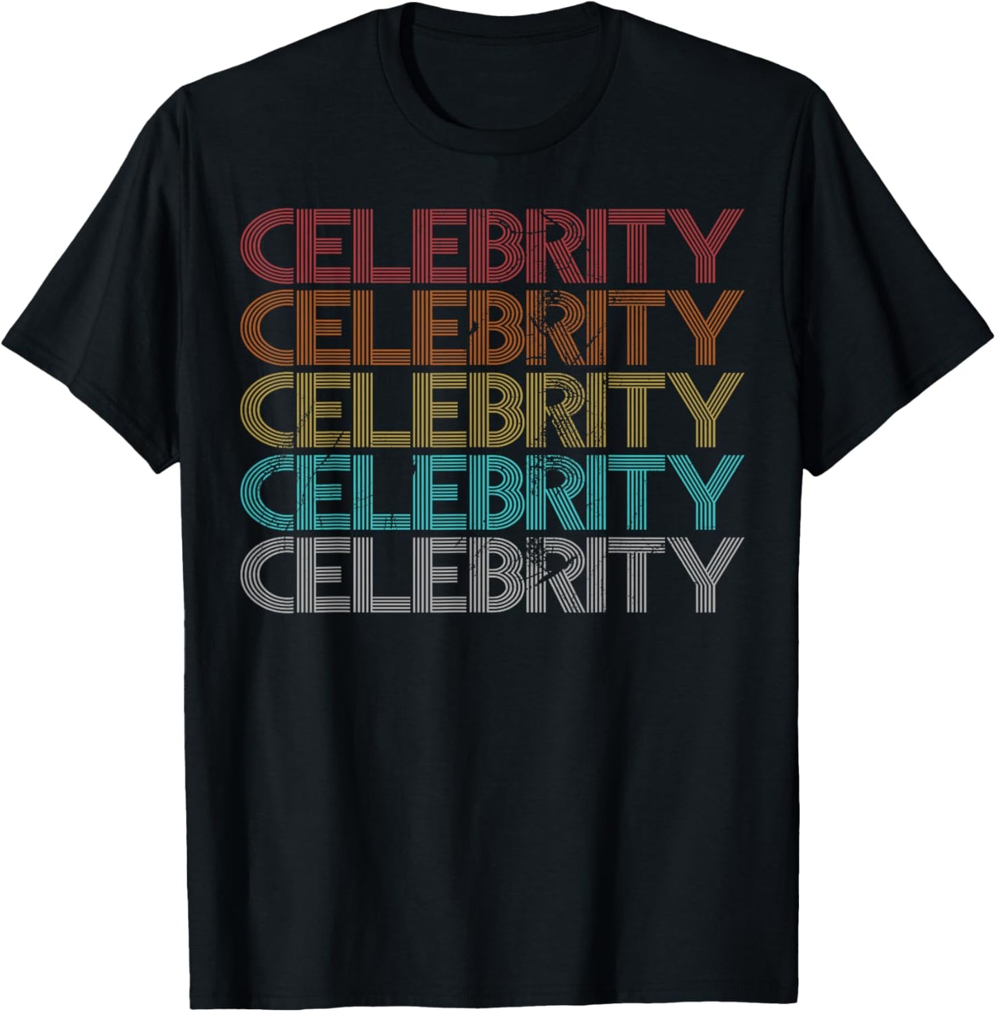 Retro Vintage Celebrity T-Shirt - T-Shirt | Black
