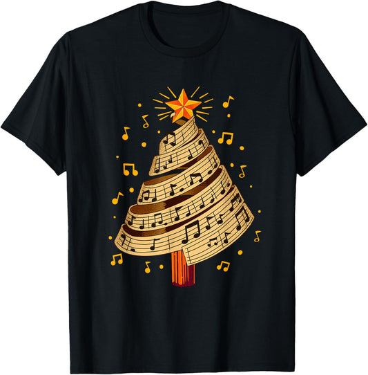 Christmas Tree Musical T-Shirt - T-Shirt | Black