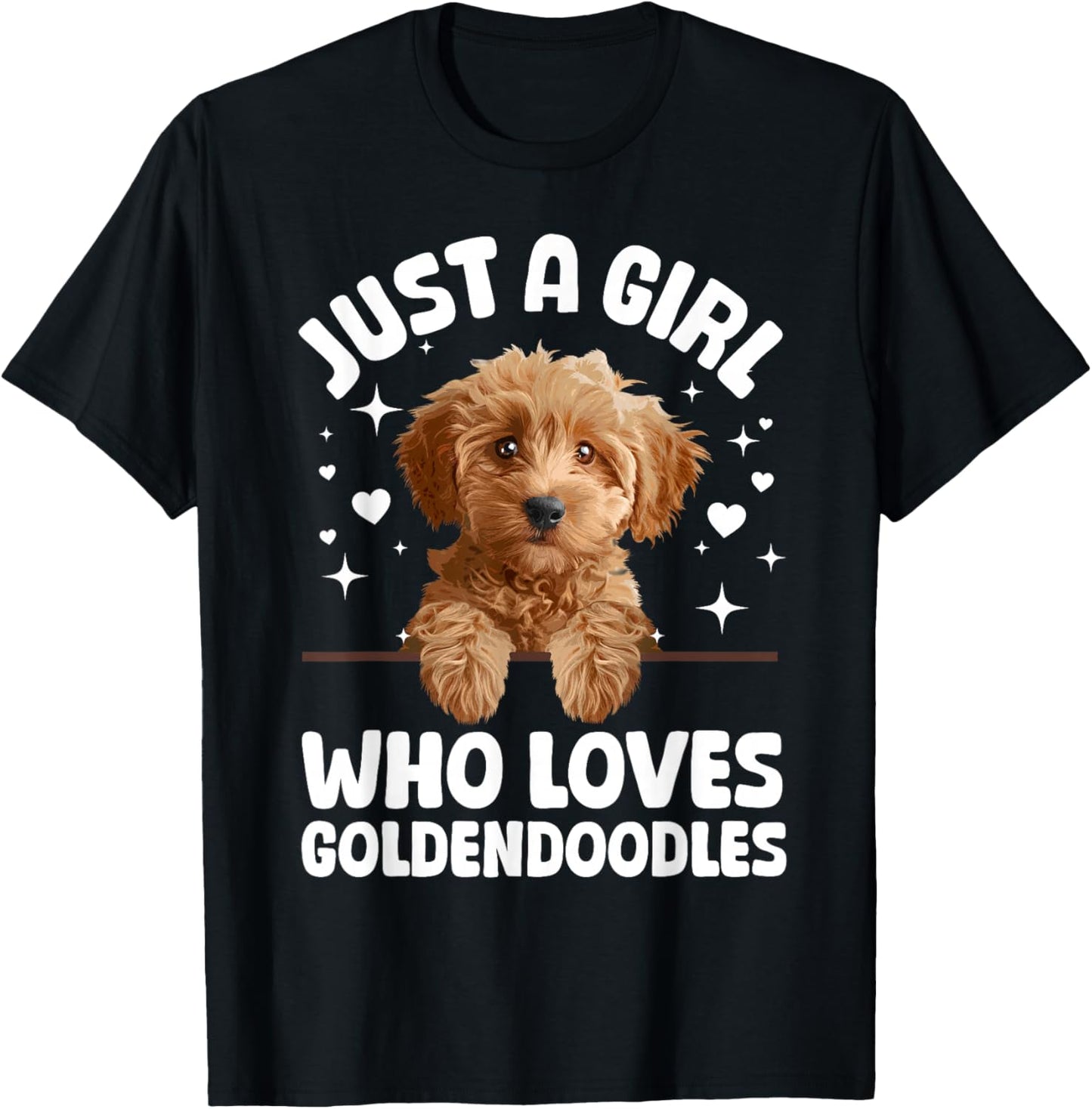 Cute Goldendoodle Design Girls Golden Doodle Lover T-Shirt - T-Shirt | Black