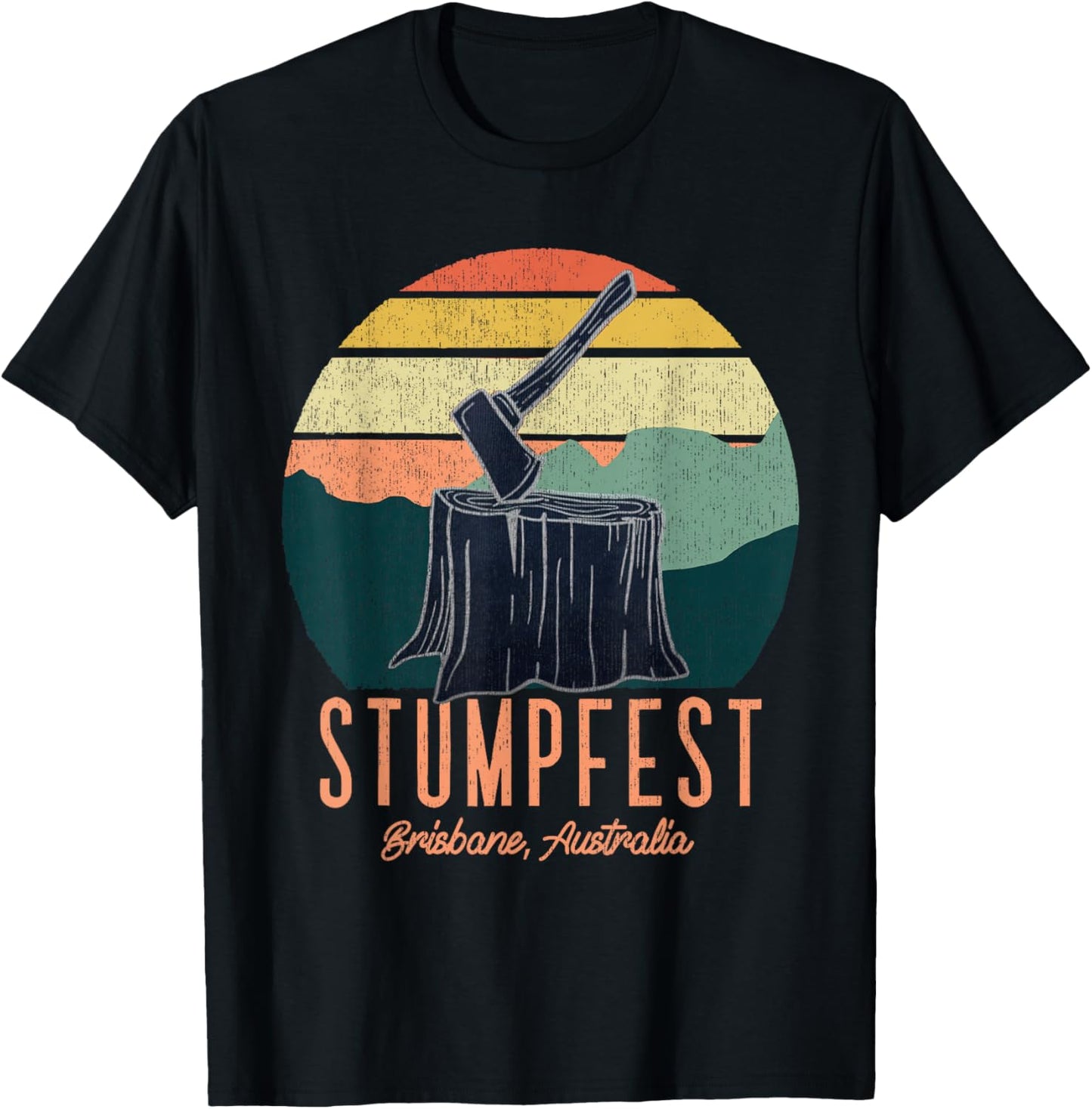 Vintage Funny Stumpfest 2024 Brisbane Get Sweaty T-Shirt - T-Shirt | Black