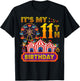 It's My 11th Birthday Circus Carnival 11 Years Old T-Shirt - T-Shirt | Black