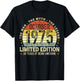 October 1975 50th Birthday Gifts Women 50 Year Old T-Shirt - T-Shirt | Black