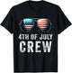 4th of July Crew Matching Family Outfits Men Women Kids Fun T-Shirt - T-Shirt | Black
