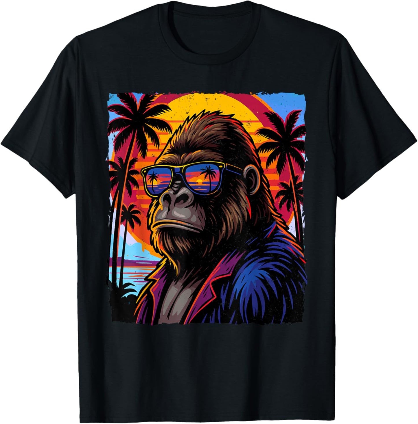 Cool Gorilla Art Women Kids Ape Monkey Gorilla Fan T-Shirt - T-Shirt | Black