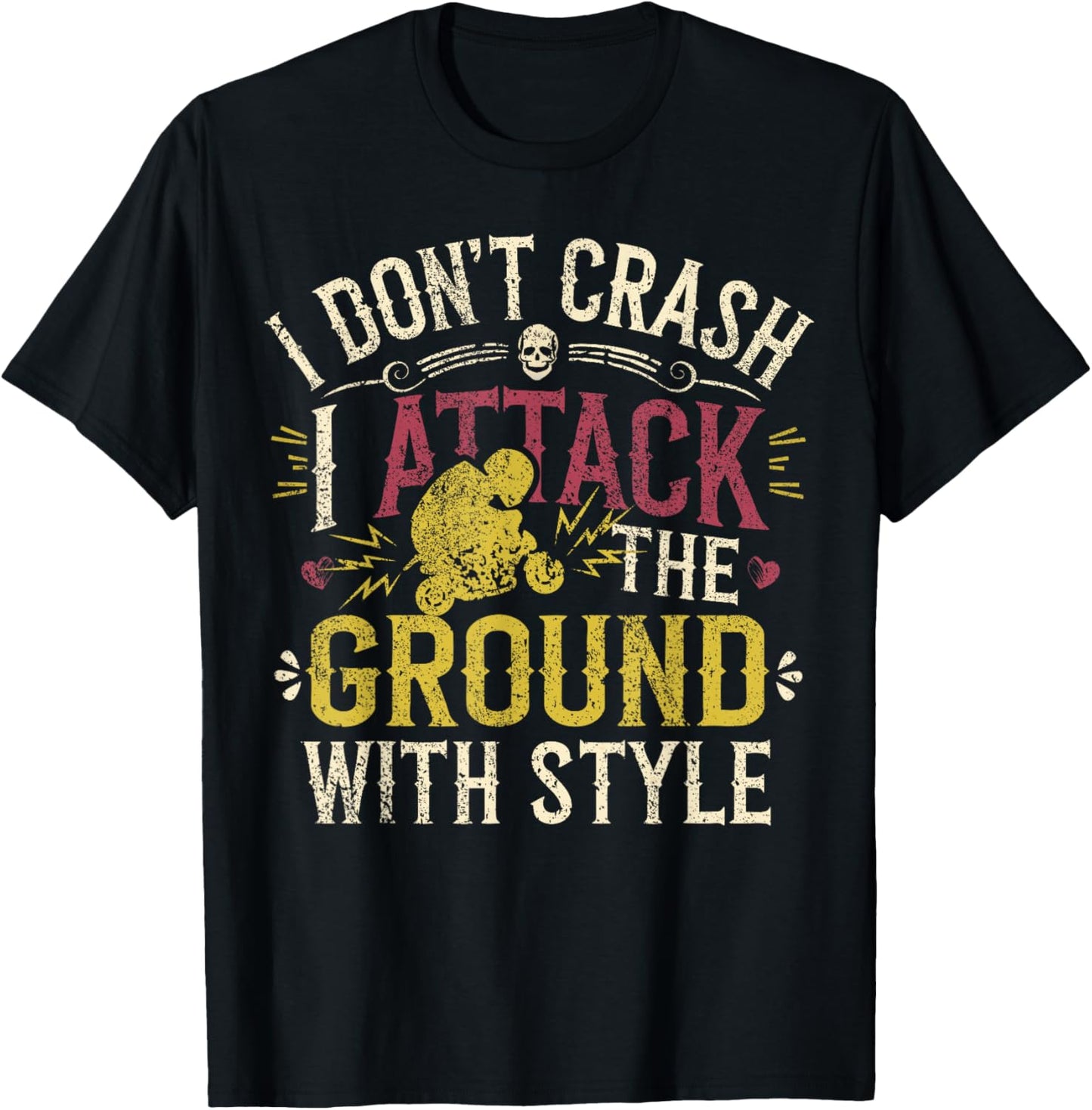 Funny Pocket Bike Rider Don't Crash Mini-Moto T-Shirt - T-Shirt | Black