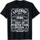 40th Birthday Man Woman 40 Years 1986 Decorative Gift Funny T-Shirt - T-Shirt | Black