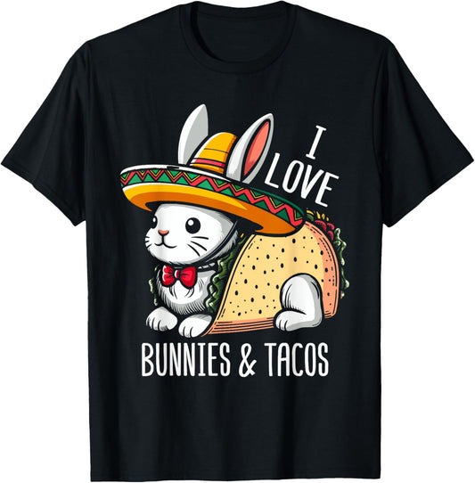 Taco Bunny Taco Love Rabbit T-Shirt - T-Shirt | Black