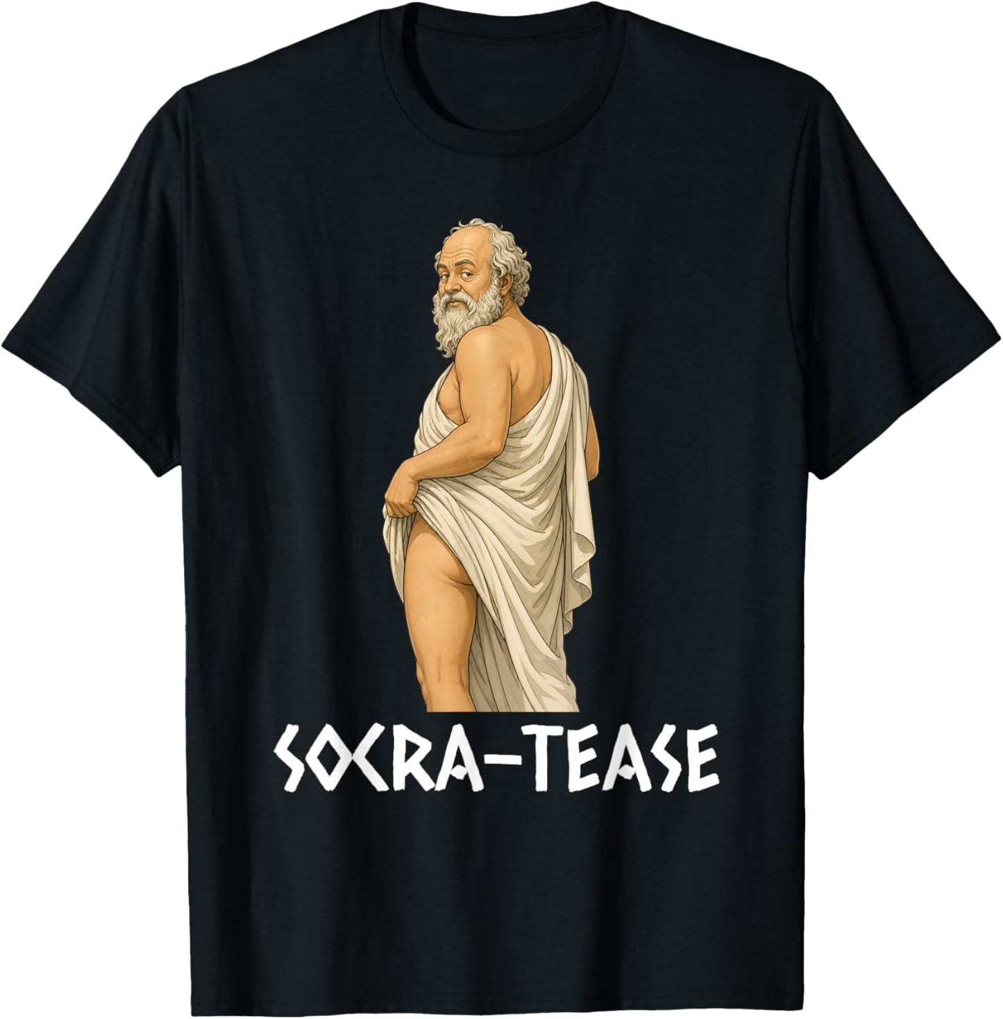 Funny Philosopher Socrates Socra-Tease T-Shirt - T-Shirt | Black