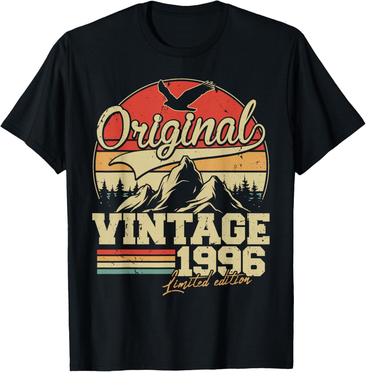Original 1996 Vintage Birthday 30 Years Men and Women T-Shirt - T-Shirt | Black