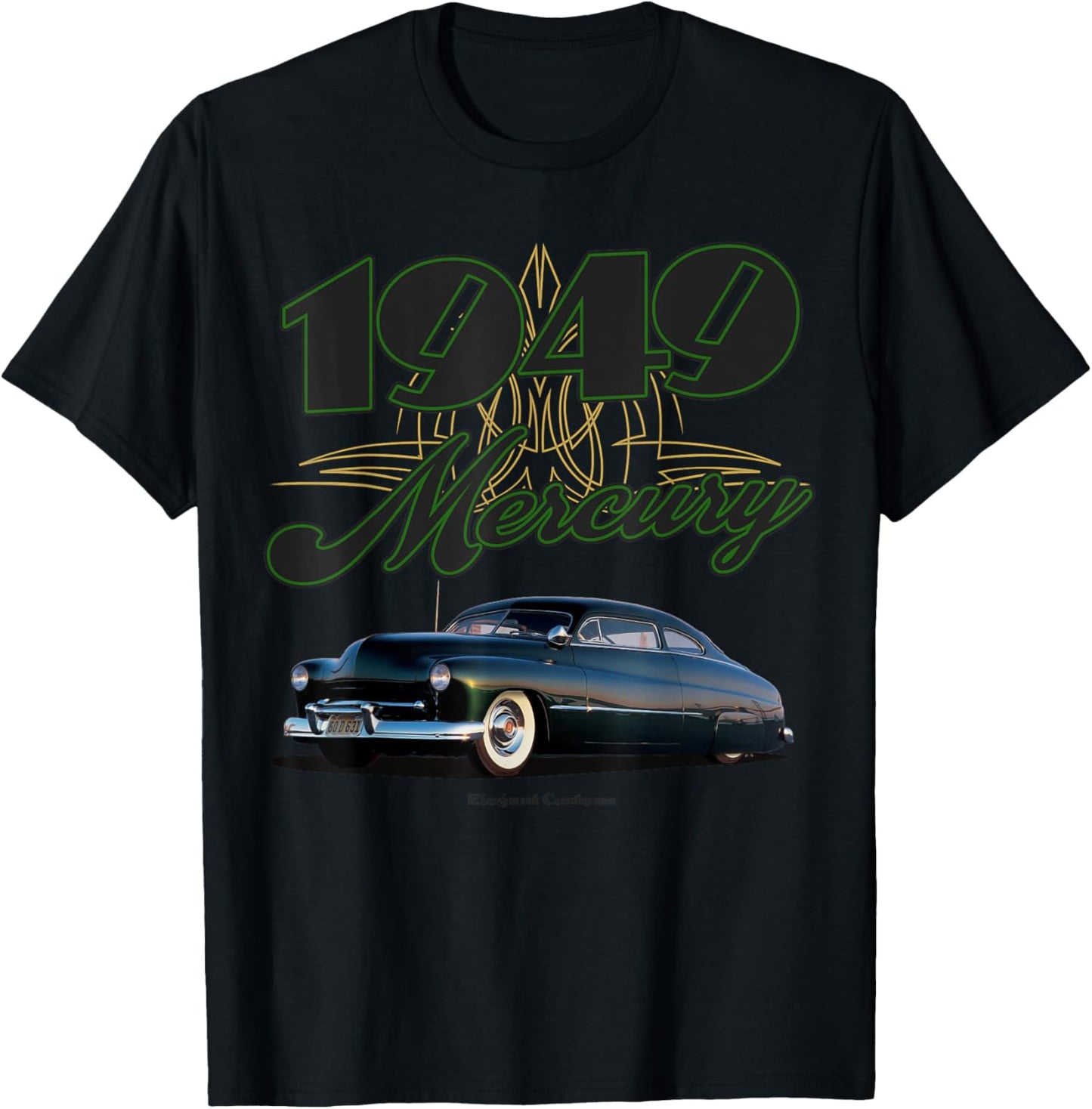 1949 Sam Barris Mercury 3.0 Lowrider Kustom Lead Sled HotRod T-Shirt - T-Shirt | Black