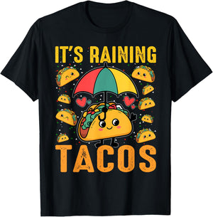 It's Raining Tacos Funny Taco Lovers Kids Girls Boys T-Shirt - T-Shirt | Black