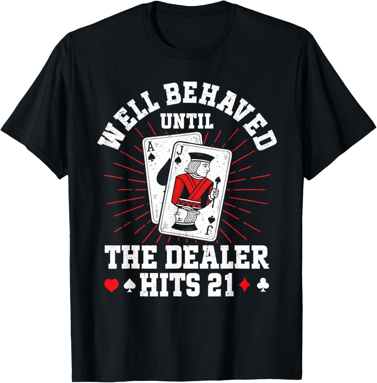 Black Jack Funny Casino Card Game T-Shirt - T-Shirt | Black