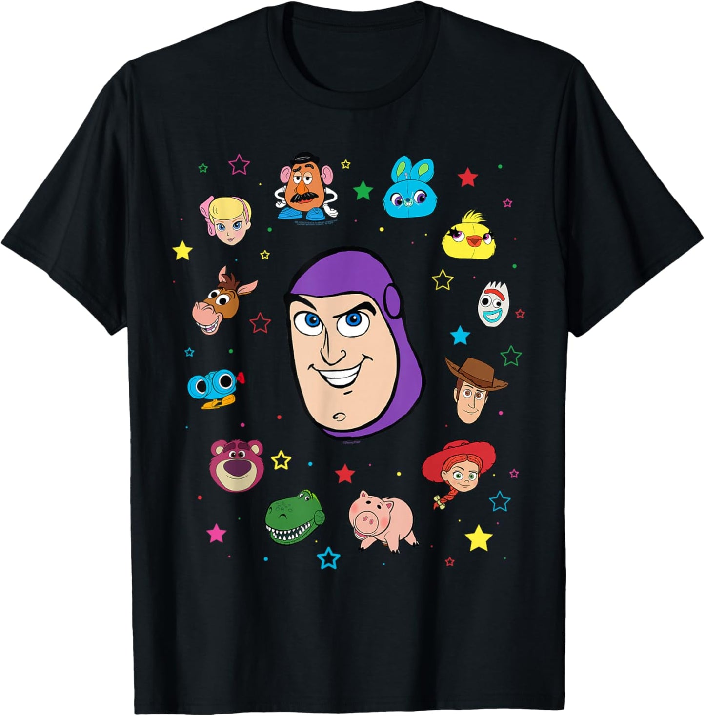 Disney and Pixar's Toy Story Buzz Lightyear Big Face Collage T-Shirt - T-Shirt | Black
