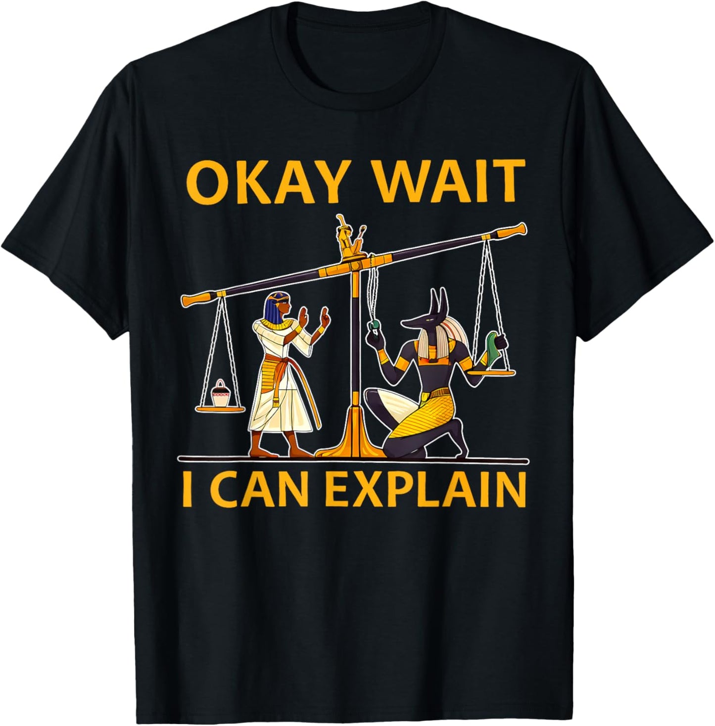 Anubis Egyptian Scale Meme T-Shirt - T-Shirt | Black