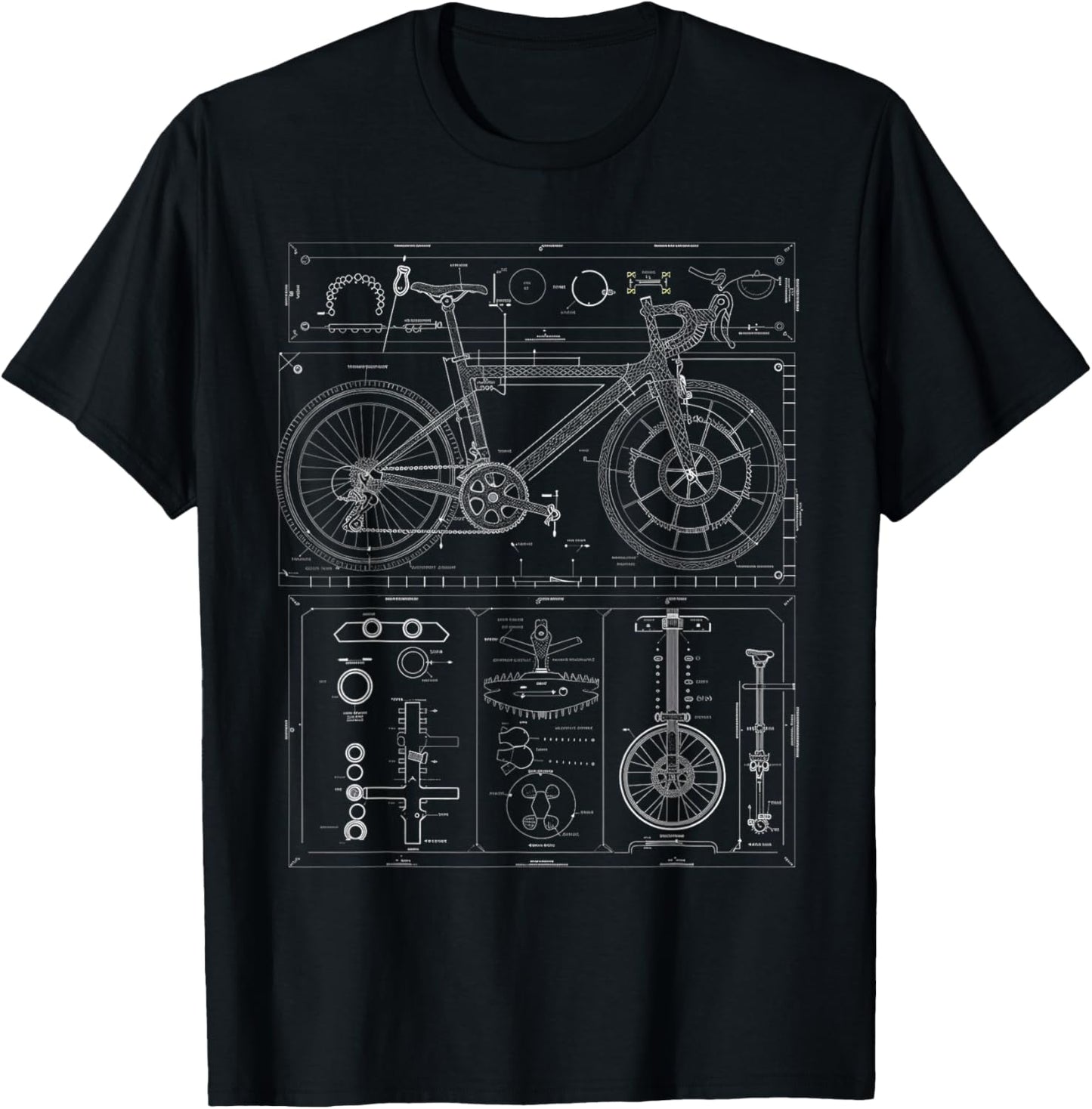 Bicycle gearbox diagram T-Shirt - T-Shirt | Black