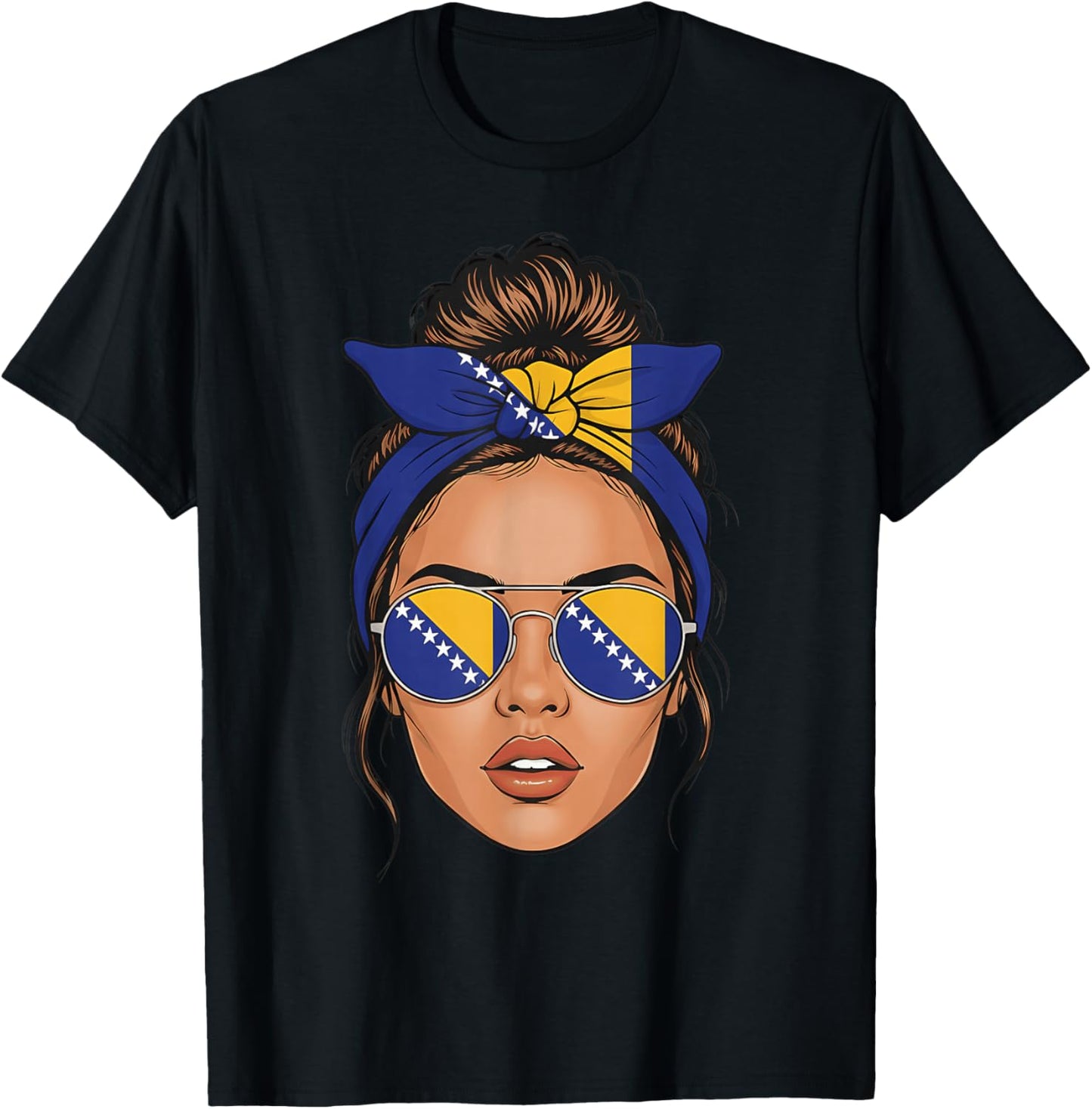 Bosnia and Herzegovina Roots Bosnian Flag T-Shirt - T-Shirt | Black