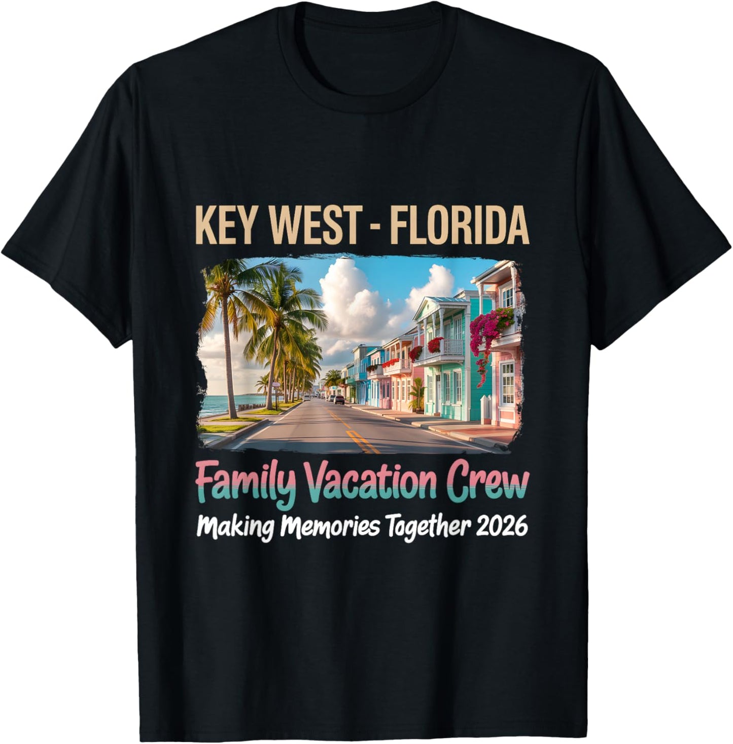 Key West Florida Sea Turtle Beach Summer Vacation 2026 T-Shirt - T-Shirt | Black