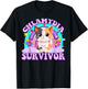 Chlamydia Survivor Cat Rainbow T-Shirt - T-Shirt | Black