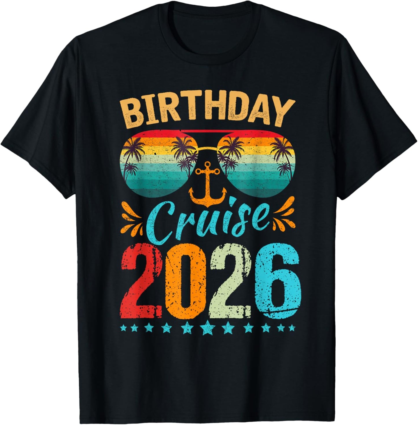 Birthday Cruise 2026 Hawaii Summer Vacation Beach Family T-Shirt - T-Shirt | Black