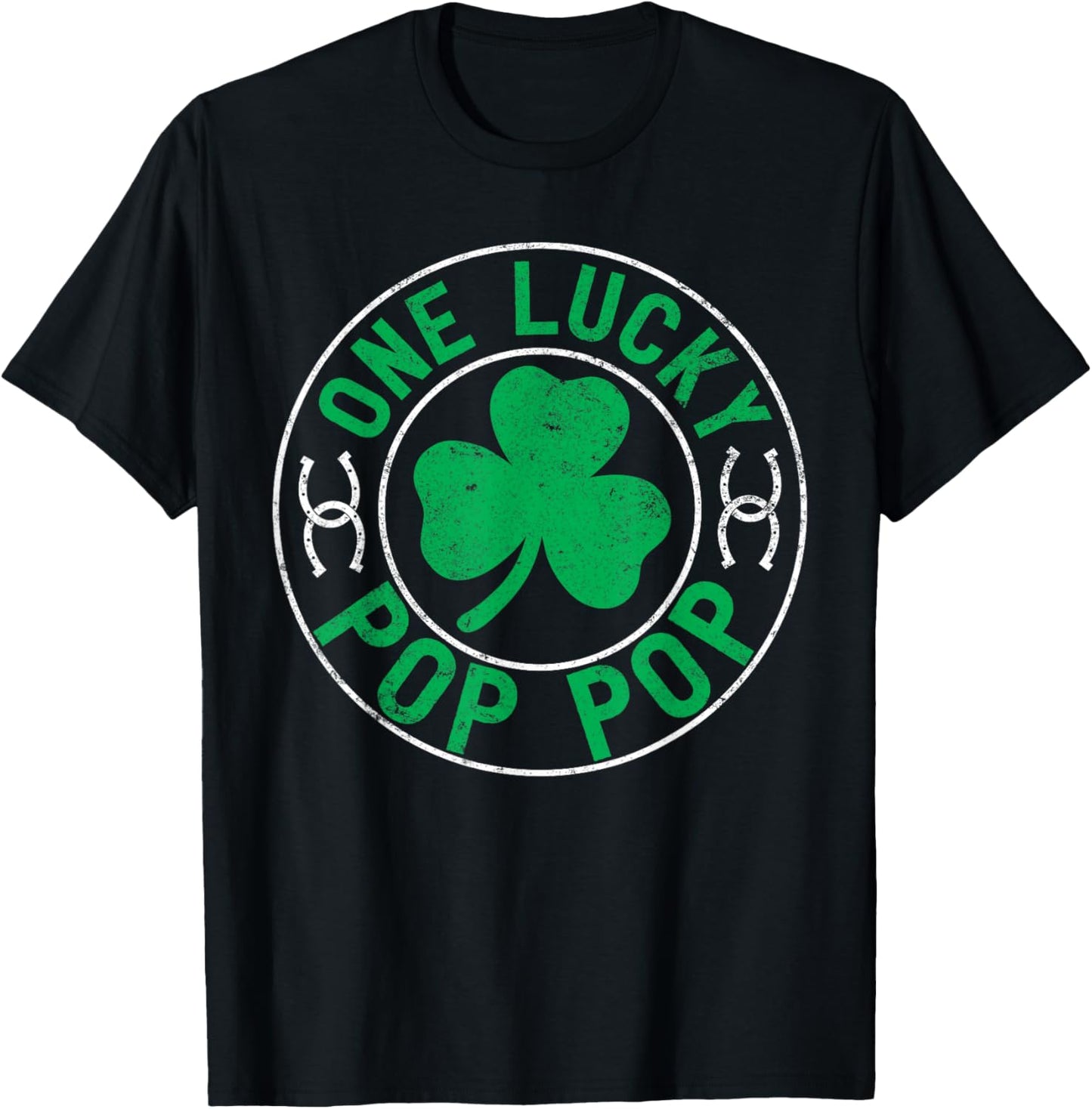 One Lucky Pop Pop St. Patrick’s Day Matching Family Grandpa T-Shirt - T-Shirt | Black