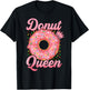 Donut lover funny donut queen with sprinkles donut design T-Shirt - T-Shirt | Black