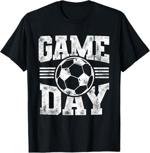Game Day Sports Soccer Mom Dad Soccer Player Season T-Shirt - T-Shirt | Black