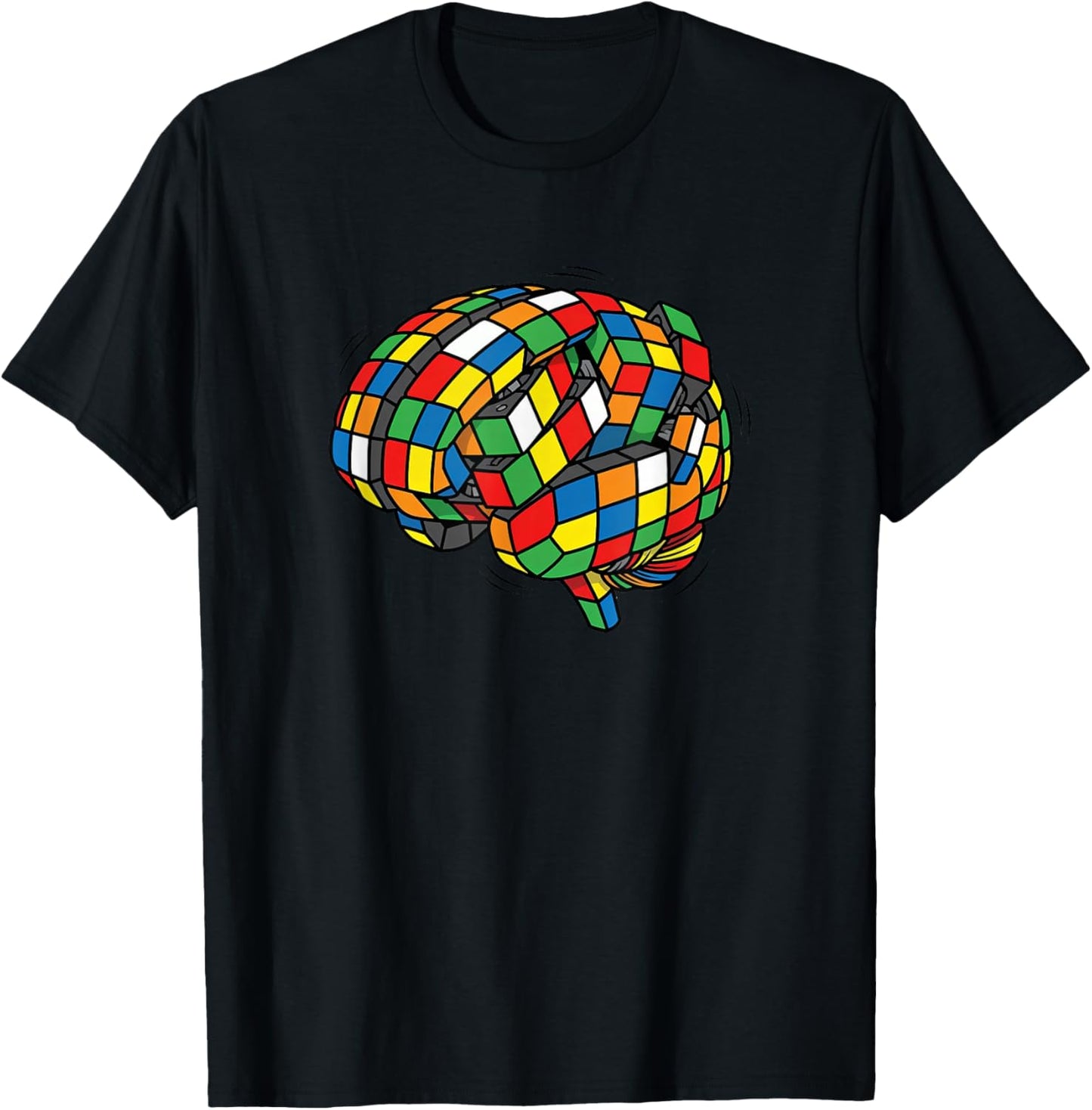 Funny Speed Cuber Cubing on The Brain Cube Speed Cubing T-Shirt - T-Shirt | Black
