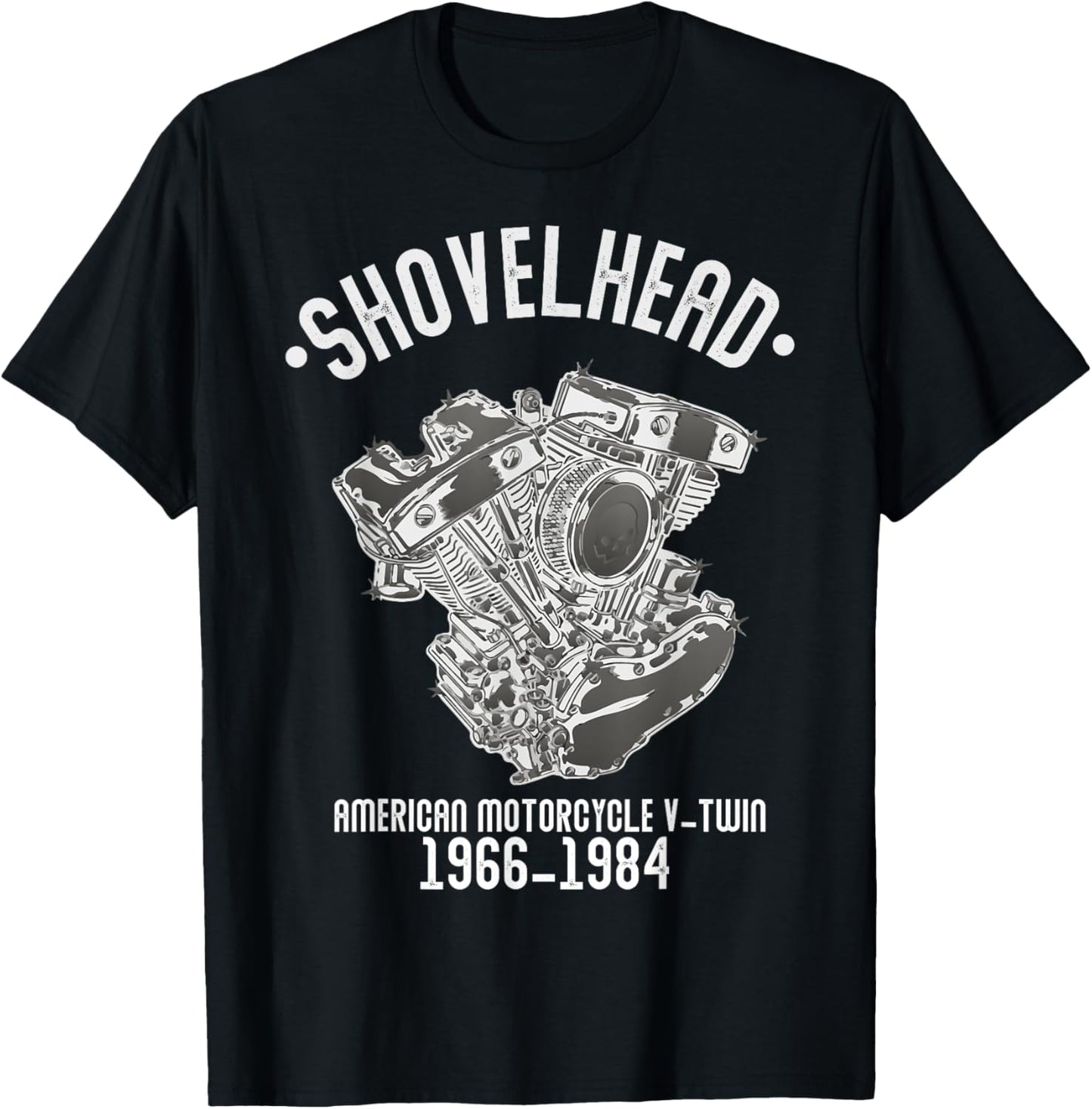 Novelty Shovelhead Motorcycle Enthusiasts Husband Grandpa T-Shirt - T-Shirt | Black