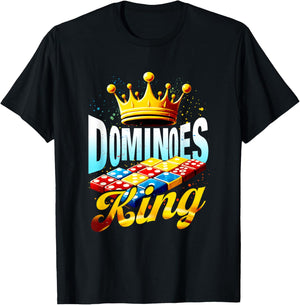 Dominoes King Domino Player Domino Lover Tile Game Champion T-Shirt - T-Shirt | Black