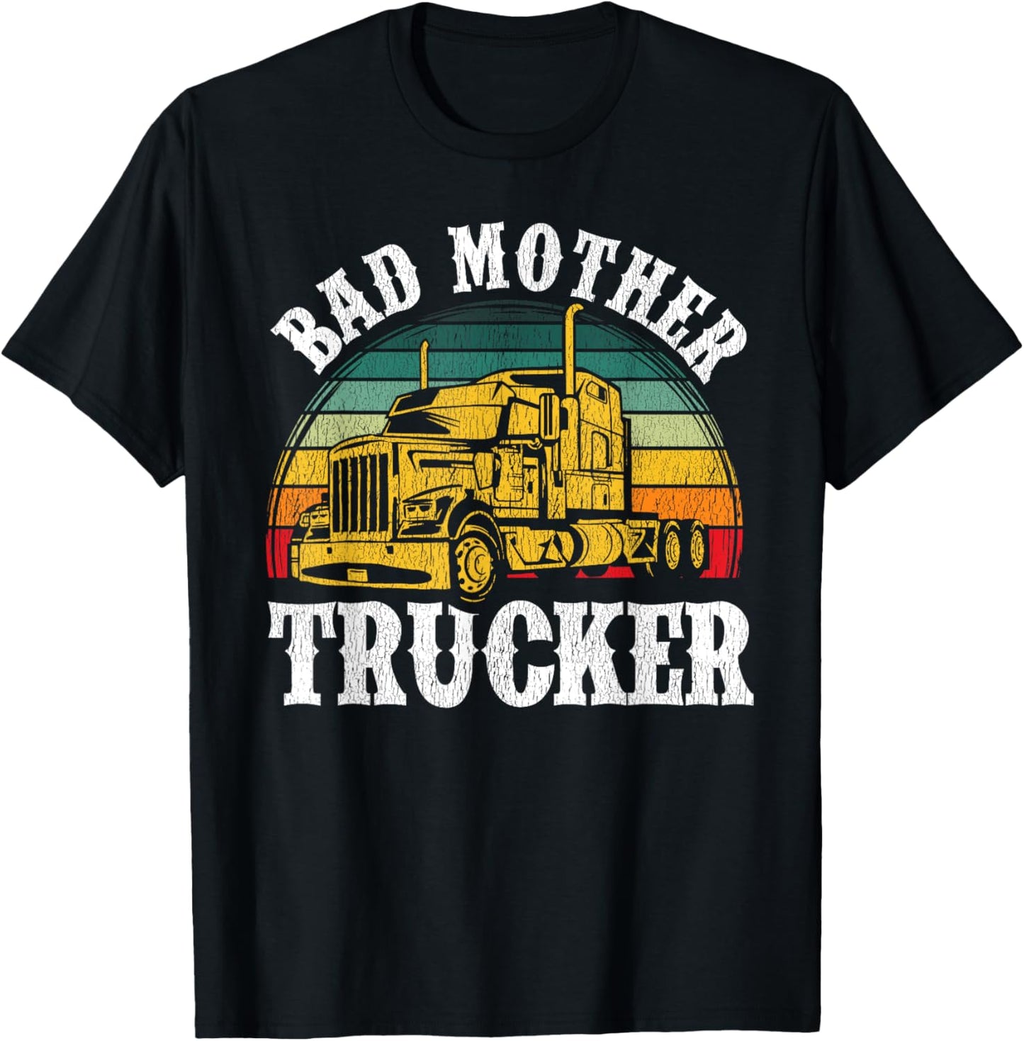 Funny Trucker Design Big Rig Trucker Truck Driver T-Shirt - T-Shirt | Black
