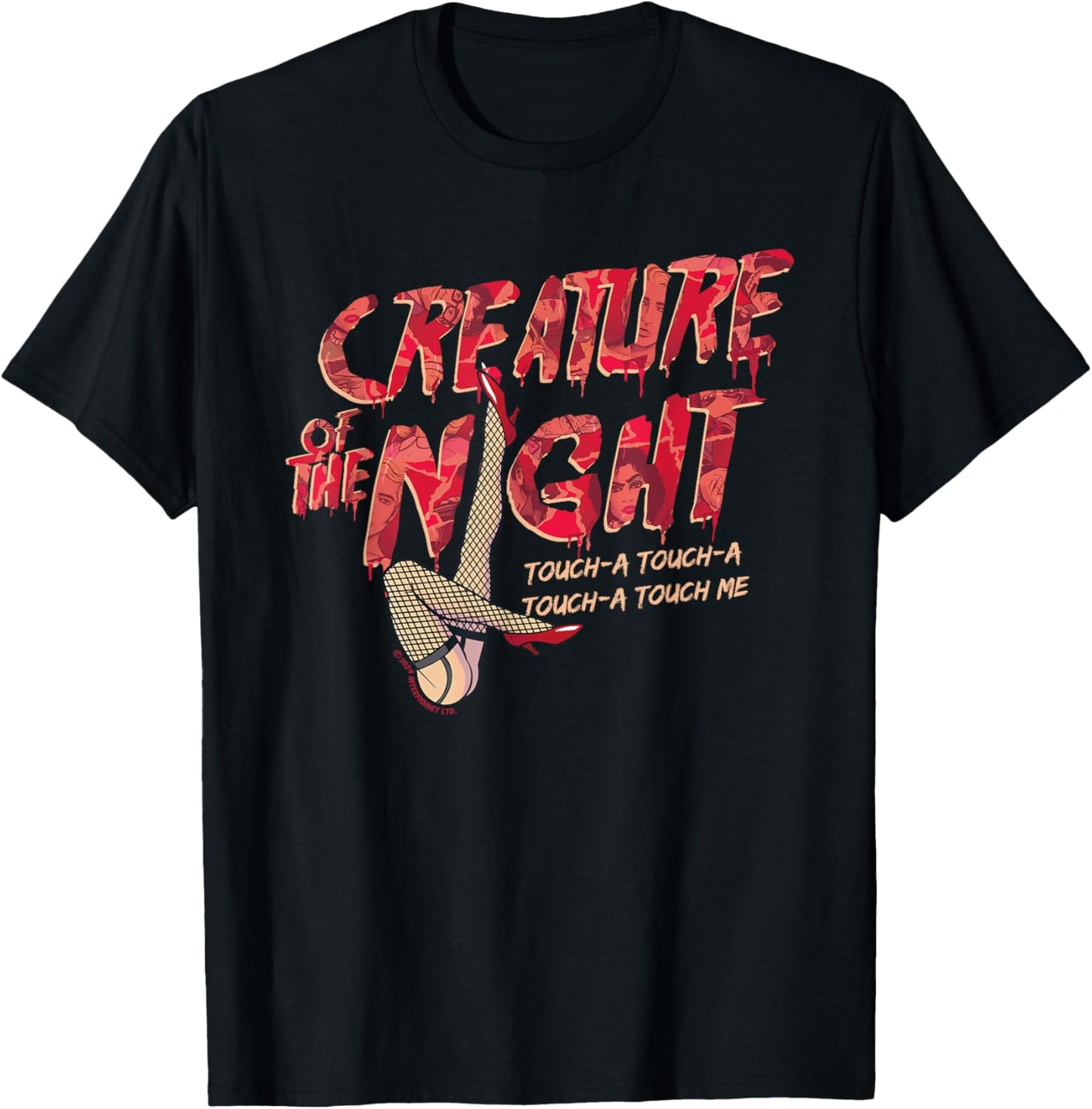 Rocky Horror Show Creature Of The Night Legs Touch-A Light T-Shirt - T-Shirt | Black