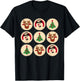 Christmas Cute Sugar Cookie Christmas Tree Snowman Reindeer T-Shirt - T-Shirt | Black