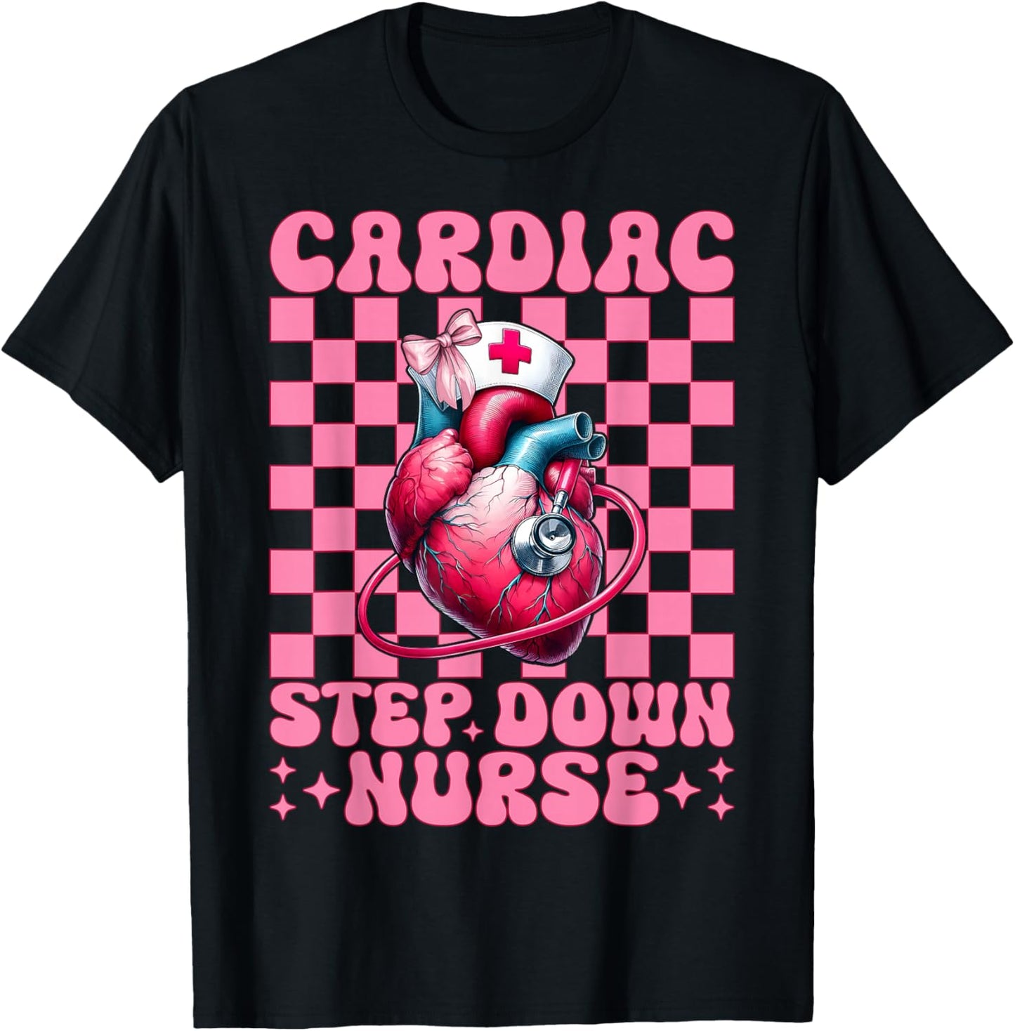 Cardiac Step Down Nurse Cardiac Nurse VICU ICU T-Shirt - T-Shirt | Black