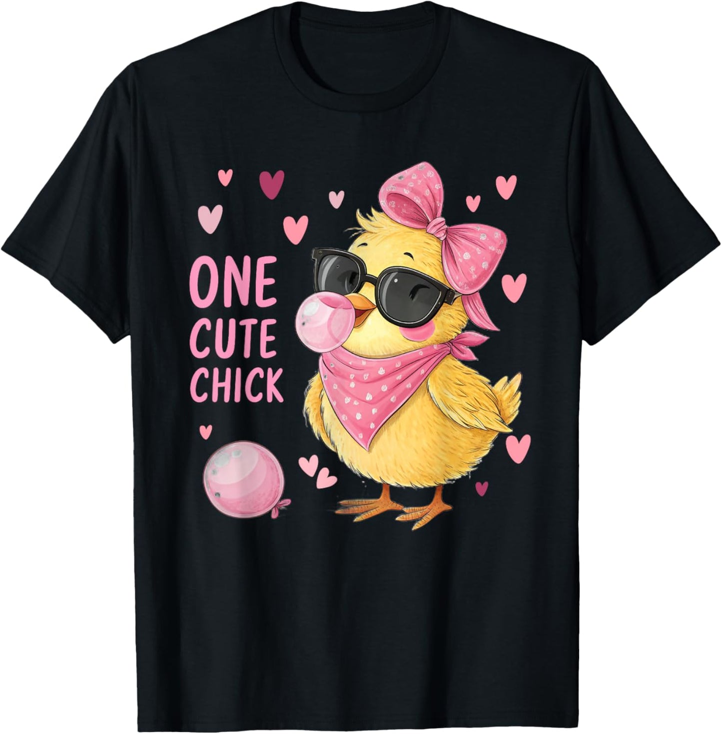 One Cute Chick - Funny Easter Chick for Kids T-Shirt - T-Shirt | Black