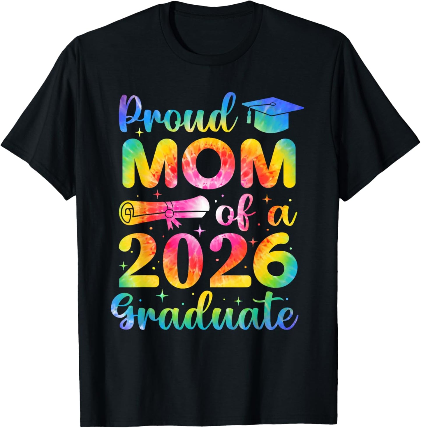 Senior Mom 2026 Graduation Proud Mom of A 2026 Graduate T-Shirt - T-Shirt | Black