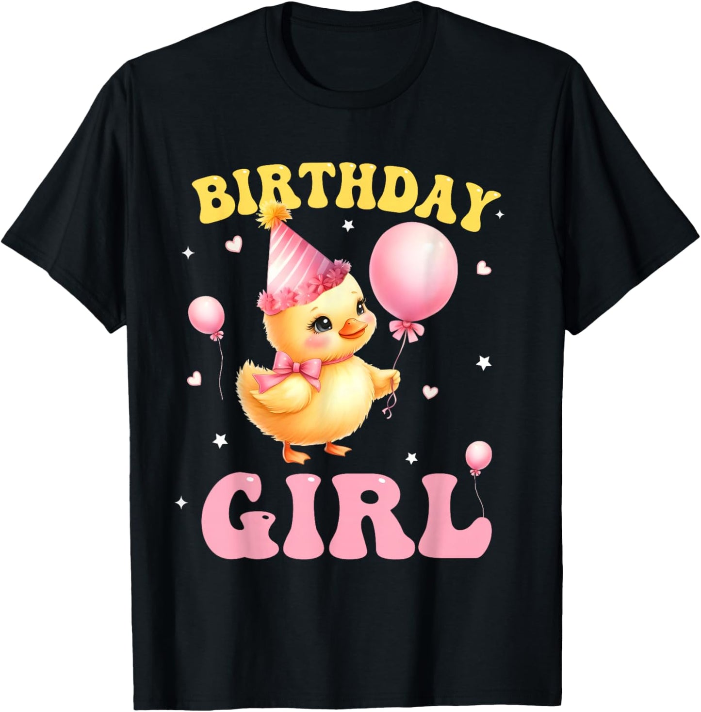 Kids Birthday Girl Rubber Duck Family Matching Duck Lover T-Shirt - T-Shirt | Black