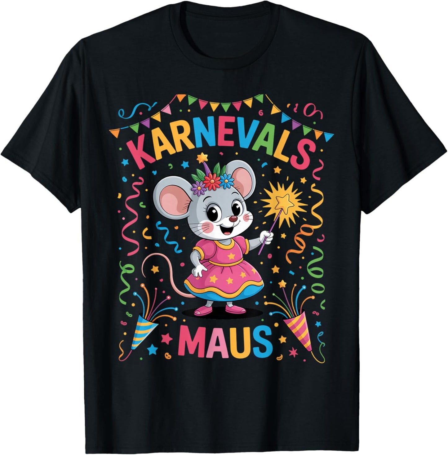 Carnival Mouse Women's Costume Replacement Cologne Carnival T-Shirt - T-Shirt | Black