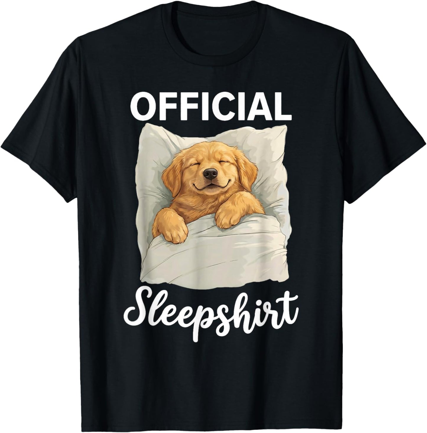 Funny Official Sleepshirt Sleeping Dog Animal Lovers T-Shirt - T-Shirt | Black
