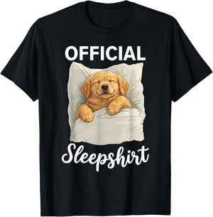 Funny Official Sleepshirt Sleeping Dog Animal Lovers T-Shirt - T-Shirt | Black