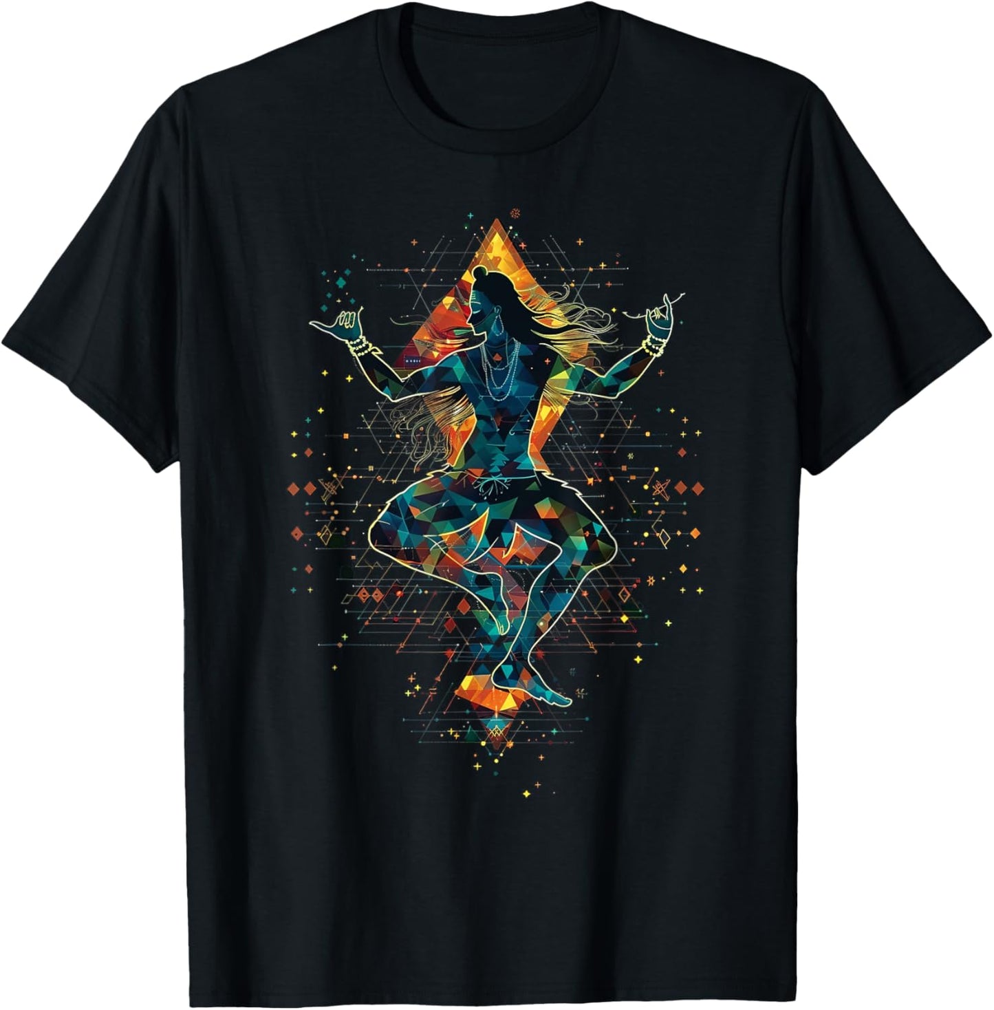 Shiva spiritual hindu god tandava dance yoga meditation T-Shirt - T-Shirt | Black