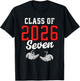 Class of 2026 Six Seven Senior Year Graduation Red 6 7 Funny T-Shirt - T-Shirt | Black
