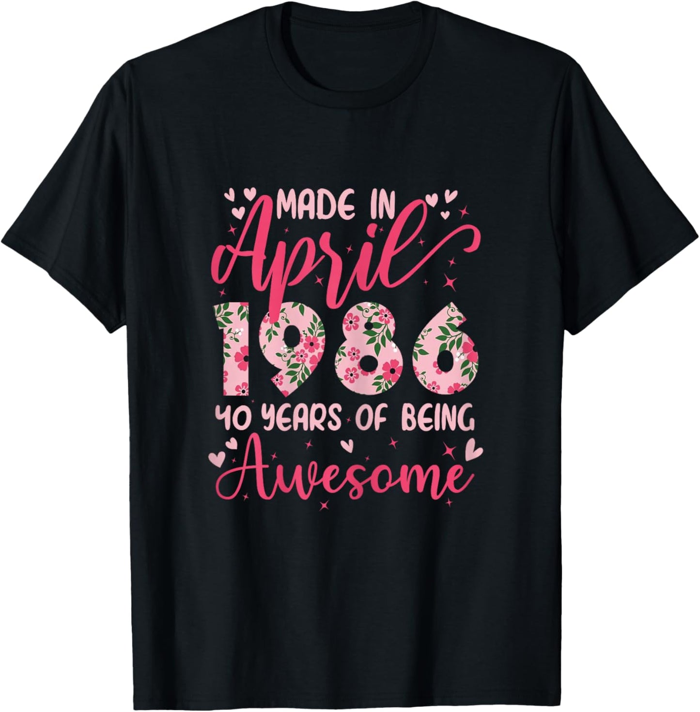 Avril 1986 Cool Cadeau Anniversaire 40 Ans pour Femmes T-Shirt - T-Shirt | Black